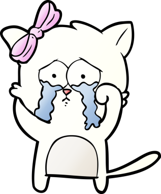 Bir insan tarafından çizilmiş çizgi film kedisi.