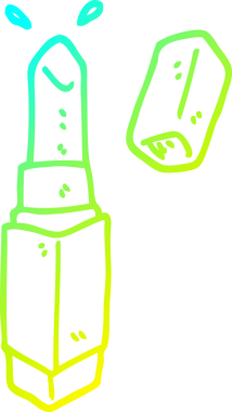 İnsan tarafından çizilmiş bir çizgi film rujunun soğuk gradyan çizimi