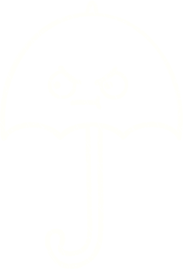 Bir insan tarafından çizilen Şemsiye Tebeşiri