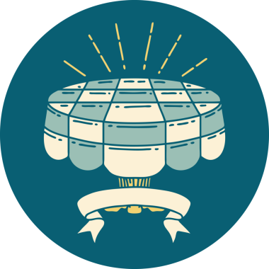 Bir insan tarafından çizilmiş dövme stili kafe tablosunun simgesi