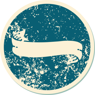 Bir insan tarafından çizilmiş bir pankartın sembolik dövmeli resmi