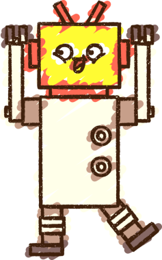 Bir insan tarafından çizilen robot tebeşiri.