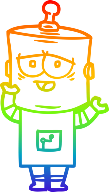 gökkuşağı gradyan çizgisi bir insan tarafından çizilmiş robot çizgi