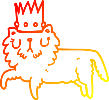 Bir insan tarafından çizilmiş taç giyen çizgi film kedisinin sıcak çizgi çizimi