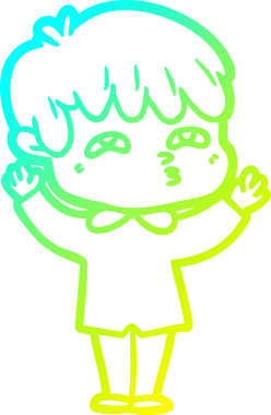 Bir insan tarafından çizilmiş soğuk gradyan çizgi çizimi.