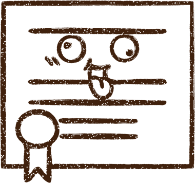 Bir insan tarafından çizilmiş Sertifika Kömürü Çizimi