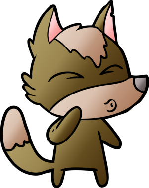 Bir insan tarafından çizilmiş bir kurt düdüğü.