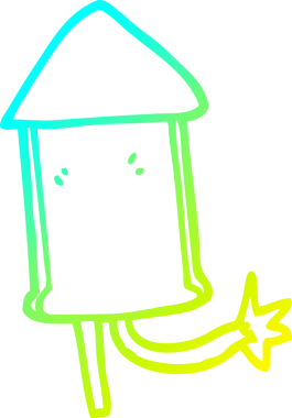 Bir insan tarafından çizilmiş bir havai fişek çizgi çizimi.