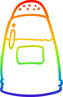 gökkuşağı gradyan çizgisi bir insan tarafından çizilmiş bir tuzluk.