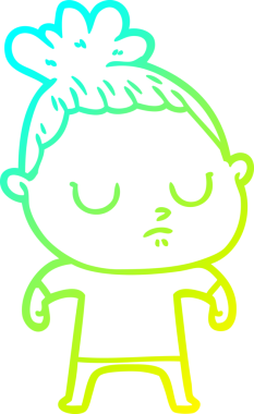 Bir insan tarafından çizilmiş soğuk bir çizgi film çizimi.