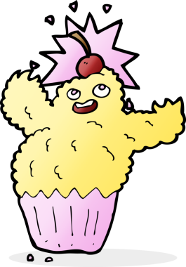 Bir insan tarafından çizilmiş kek canavarı.