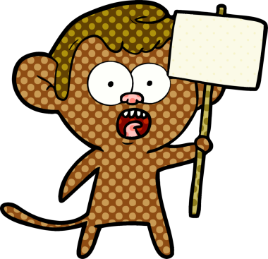 Bir insan tarafından çizilmiş bir karikatür.