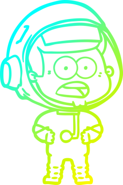 Bir insan tarafından çizilen soğuk gradyan çizgi çizimi bir astronotu şaşırttı.