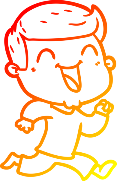 Bir insan tarafından çizilmiş mutlu bir adamın çizgi çizimi.