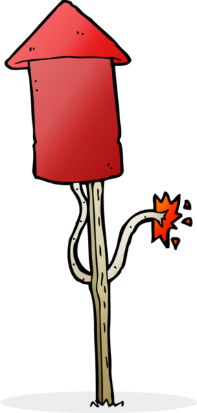 bir insan tarafından çizilmiş havai fişek karikatürü