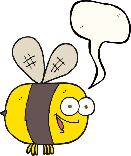 Bir insan tarafından çizilmiş serbest konuşma balonu çizgi film arısı