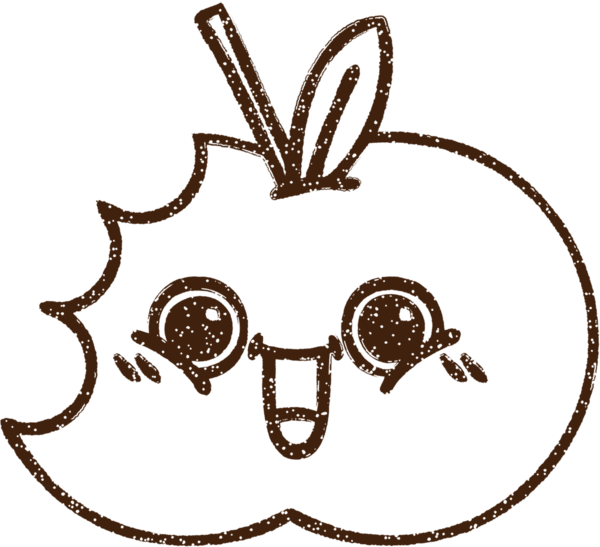 Bir insan tarafından çizilen meyve kömürü.