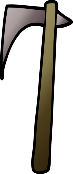 Bir insan tarafından çizilmiş viking baltası.