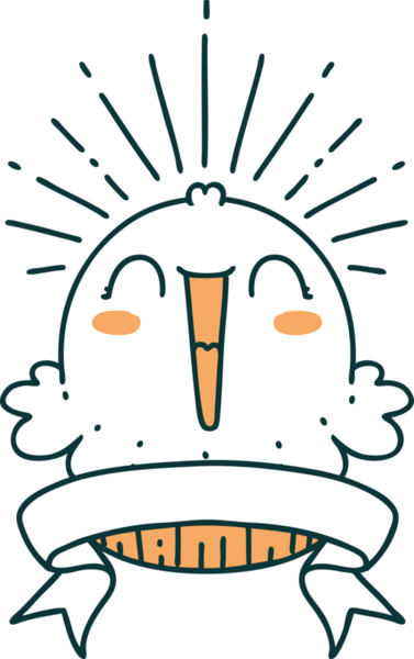 Dövme stili afiş bir insan tarafından çizilmiş mutlu şarkı söyleyen kek.