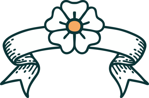 Bir insan tarafından çizilmiş geleneksel bir çiçek dövmesi.