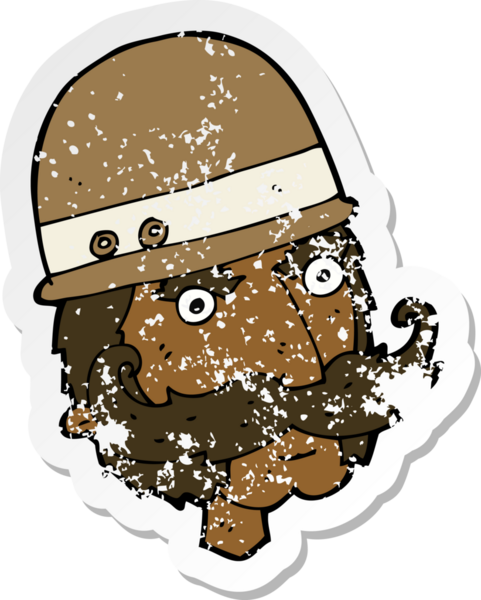 Bir insan tarafından çizilmiş Viktoryan büyük av avcısının gerilimli çıkartması.