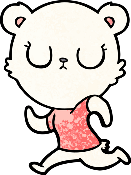 Bir insan tarafından çizilmiş kutup ayısı karikatürü