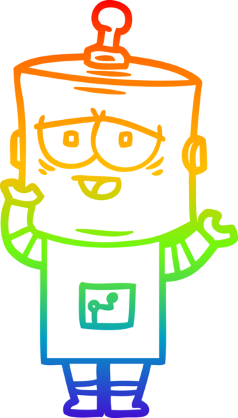 gökkuşağı gradyan çizgisi bir insan tarafından çizilmiş robot çizgi