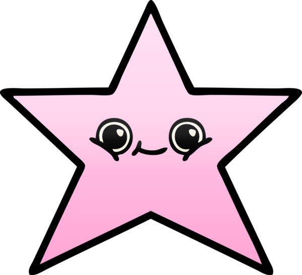 Bir insan tarafından çizilmiş yıldız balığının gölgeli karikatürü