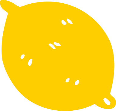 Bir insan tarafından çizilmiş organik limon karalaması.