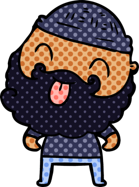 Bir insan tarafından çizilmiş sakallı bir adam.