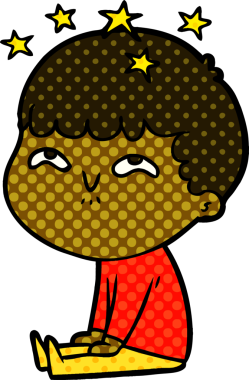 çizgi film bir insan tarafından çizilmiş hayret verici çocuk.