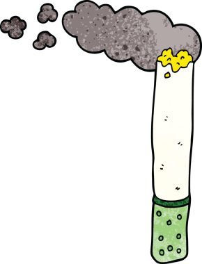 Bir insan tarafından çizilmiş karalama sigarası.