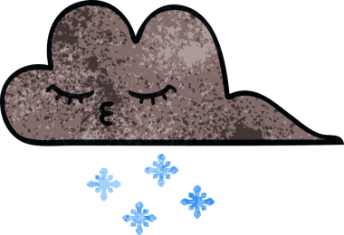 Bir insan tarafından çizilmiş fırtına kar bulutunun retro grunge dokusu