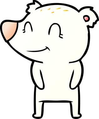 Bir insan tarafından çizilmiş kutup ayısı karikatürü