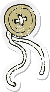 Bir insan tarafından çizilmiş bir çizgi filmin gerilimli çıkartması.