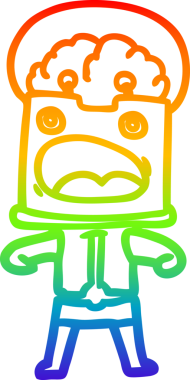 gökkuşağı gradyan çizgisi bir insan tarafından çizilmiş robot çizgi