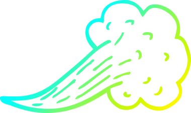 Bir insan tarafından çizilen karikatür ifade baloncuğunun soğuk gradyan çizimi