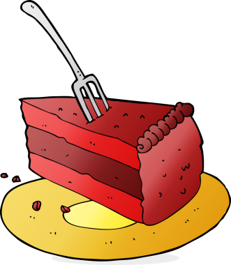 Bir insan tarafından çizilmiş çizgi film pastası.