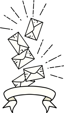 Dövme stili bir parşömen bir insan tarafından çizilmiş.