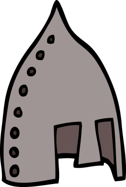 Bir insan tarafından çizilmiş karalama Viking miğferi