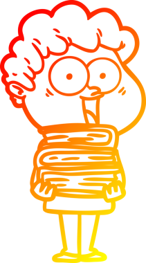 Bir insan tarafından çizilmiş mutlu bir adamın çizgi çizimi.