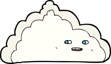 bir insan tarafından çizilmiş karikatür bulutu