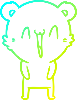 Bir insan tarafından çizilen mutlu ayı karikatürünün soğuk gradyanı.