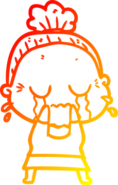 Bir insan tarafından çizilmiş, ağlayan bir karikatür çizimi.