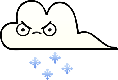 Bir insan tarafından çizilen kar bulutunun gölgeli çizimi