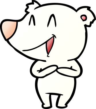 Bir insan tarafından çizilmiş kutup ayısı karikatürü