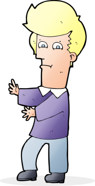 Bir insan tarafından çılgınca çizilmiş bir çizgi film karakteri.