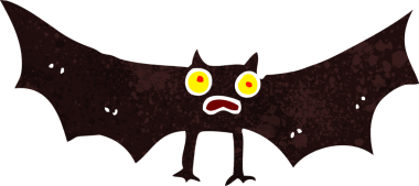 Bir insan tarafından çizilmiş karikatür yarasa