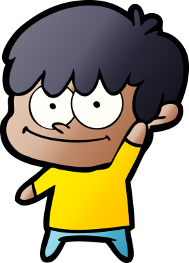 Bir insan tarafından çizilmiş mutlu çizgi film adamı.