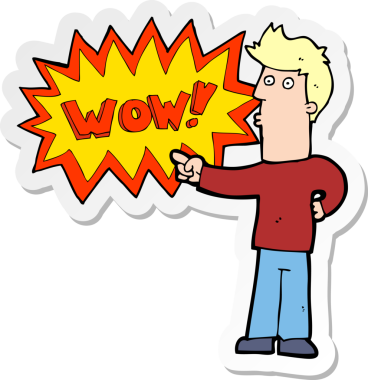 Bir insan tarafından çizilmiş bir karikatürün çıkartması.